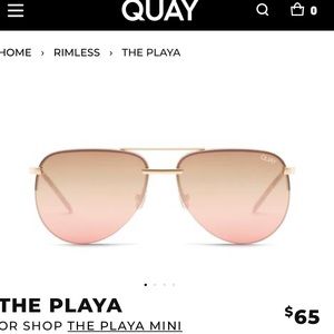 QUAY rose gold playa sunglasses